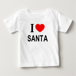 Camiseta De Bebé Me ❤️ SANTA Me encanta SANTA Me amo a SANTA