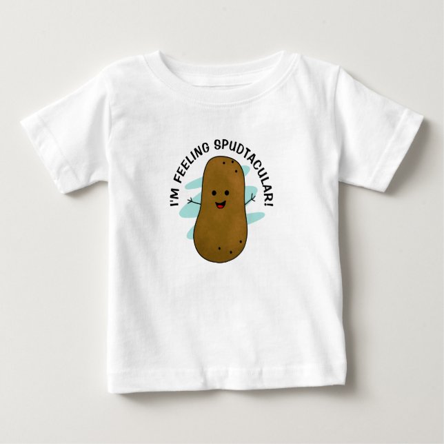 Camiseta De Bebé Me siento Spudtacular Potato Baby T-Shirt (Anverso)