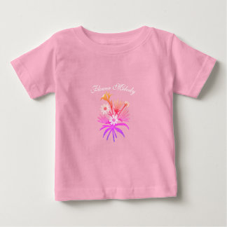 Camiseta De Bebé Meadow Flowers Embroidery – Botanical Fantasy Pink