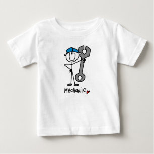 Camiseta De Bebé Mecánico Con Figura De Palo De Llave Inglesa
