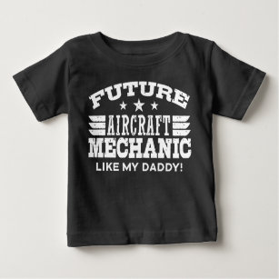 Camiseta De Bebé Mecánico De Futuros Aviones Como Mi Papi