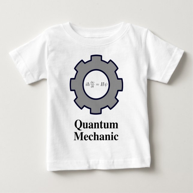 Camiseta De Bebé mecánico de quántum, ecuación de Schrodinger (Anverso)