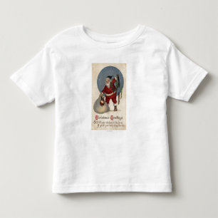 Camiseta De Bebé Media de relleno de Santa al borde