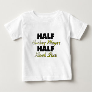 Camiseta De Bebé Media estrella del rock del jugador de hockey