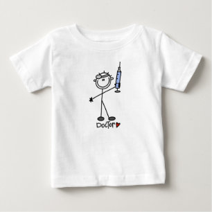 Camiseta De Bebé Médico básico de figuras de palitos