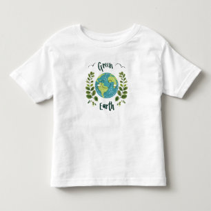 Camiseta De Bebé Medio ambiente mundial - Tierra sonriente con Tier