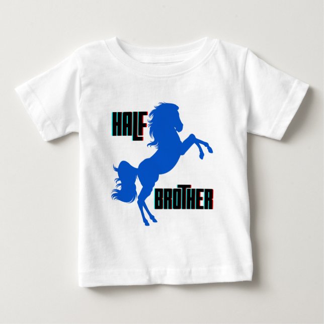 Camiseta De Bebé Medio Hermano Caballo Alzándose (Anverso)