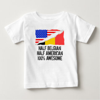 Camiseta De Bebé Medio medio impresionante americano belga