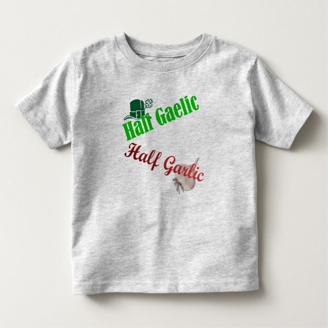 Camiseta De Bebé Medio niño del gaélico/a medias del ajo (la (Anverso)