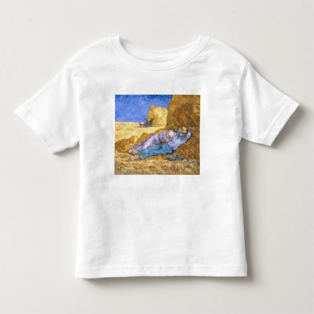 Camiseta De Bebé Mediodía de Vincent van Gogh el |, la siesta, (Anverso)