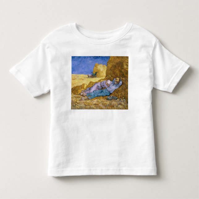 Camiseta De Bebé Mediodía de Vincent van Gogh el |, la siesta, (Anverso)