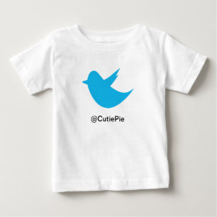 Camiseta De Bebé Medios azules del Social del pájaro