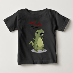 Camiseta De Bebé Medios de Rawr te amo en dinosaurio