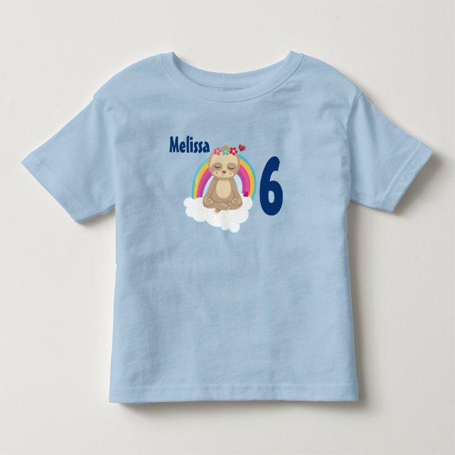 Camiseta De Bebé Meditación de Brown Sloth Cute Personalizado Cumpl (Anverso)