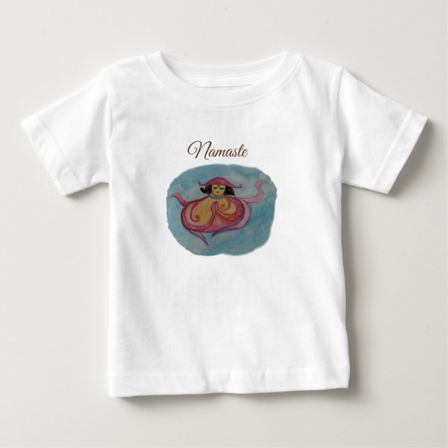 Camiseta De Bebé Meditación de Miss Octopodia, personalizado Baby T (Anverso)