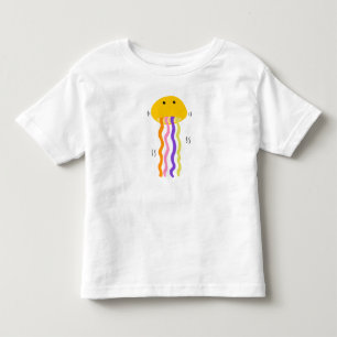 Camiseta De Bebé Medusa Colorida y Divertida con Movimiento Océano