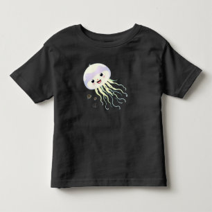 Camiseta De Bebé Medusa de dibujos animados linda con cara sonrient