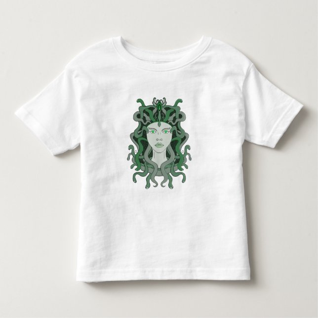 Camiseta De Bebé Medusa Gorgo Serpiente Gorgona Monstruo Mitología  (Anverso)