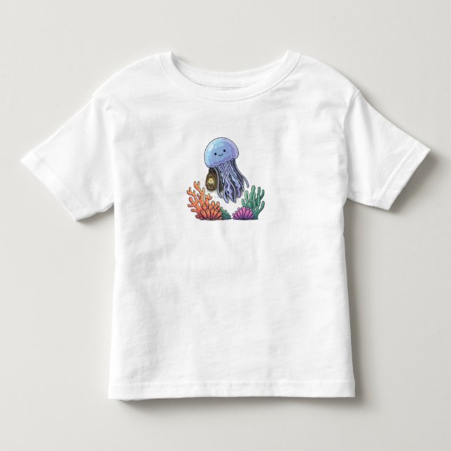 Camiseta De Bebé Medusa Linterna Oceánica (Anverso)