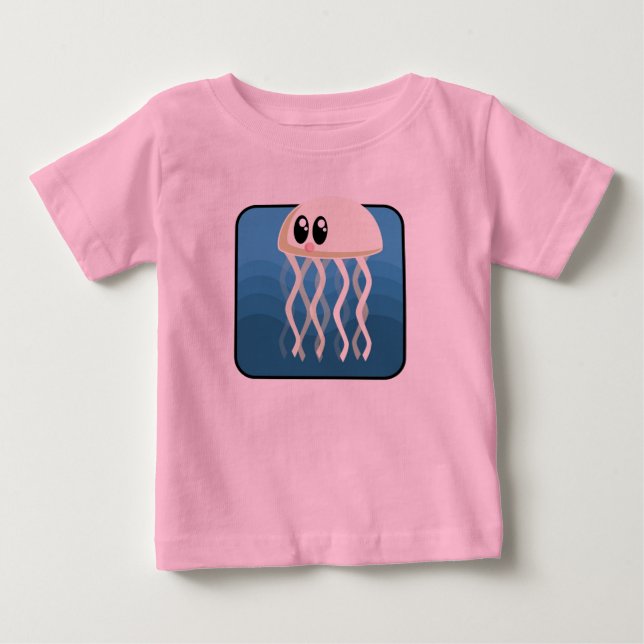 Camiseta De Bebé Medusas del dibujo animado (Anverso)