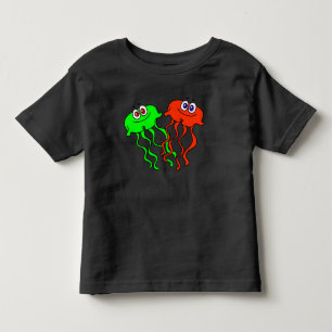 Camiseta De Bebé Medusas lindas del dibujo animado del vector