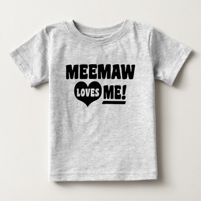 Camiseta De Bebé MeeMaw Me Ama (Anverso)