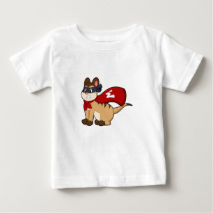 Camiseta De Bebé Meerkat como héroe con máscara