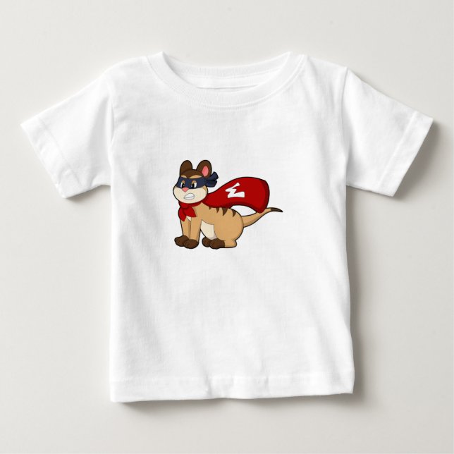Camiseta De Bebé Meerkat como héroe con máscara (Anverso)