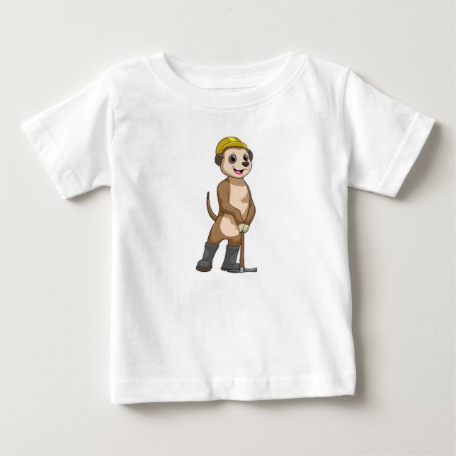 Camiseta De Bebé Meerkat como minero con paquistaní (Anverso)
