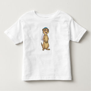 Camiseta De Bebé Meerkat como novia con velo
