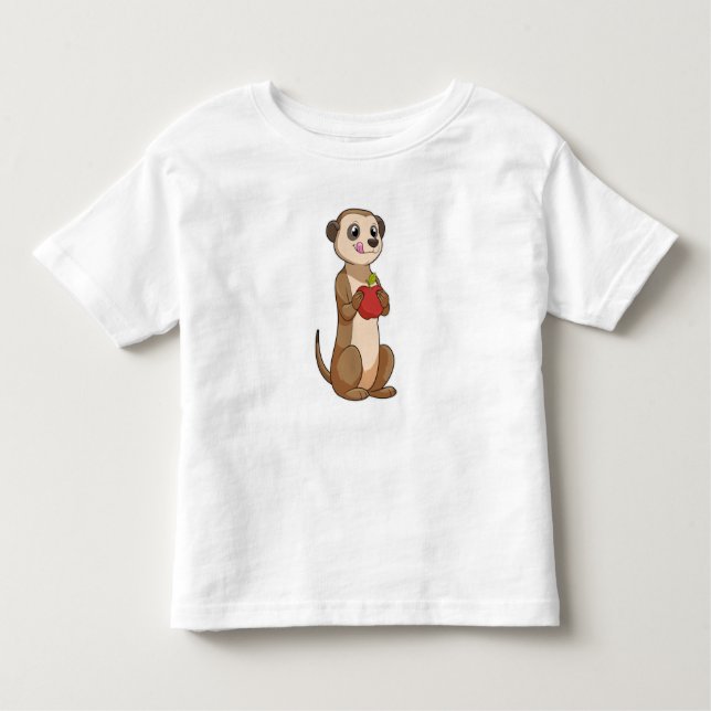 Camiseta De Bebé Meerkat con Apple (Anverso)