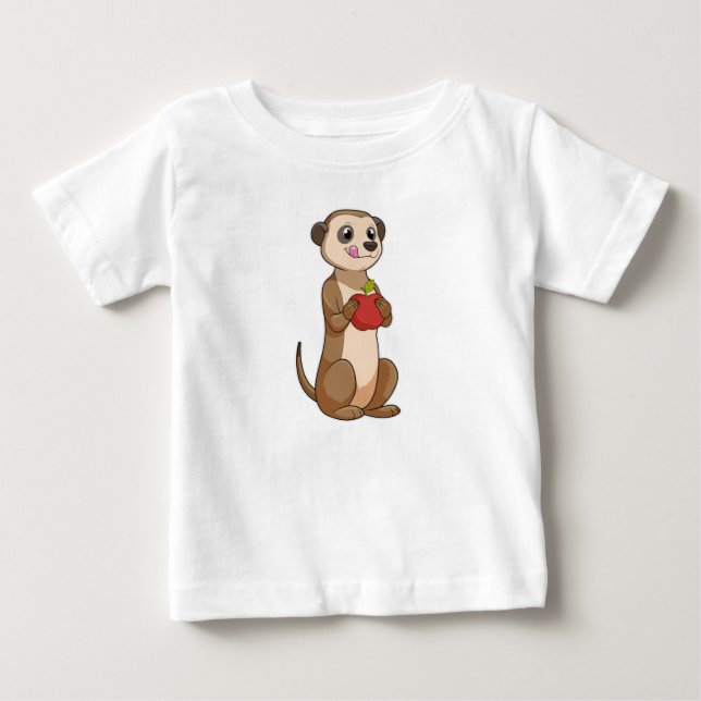Camiseta De Bebé Meerkat con Apple (Anverso)