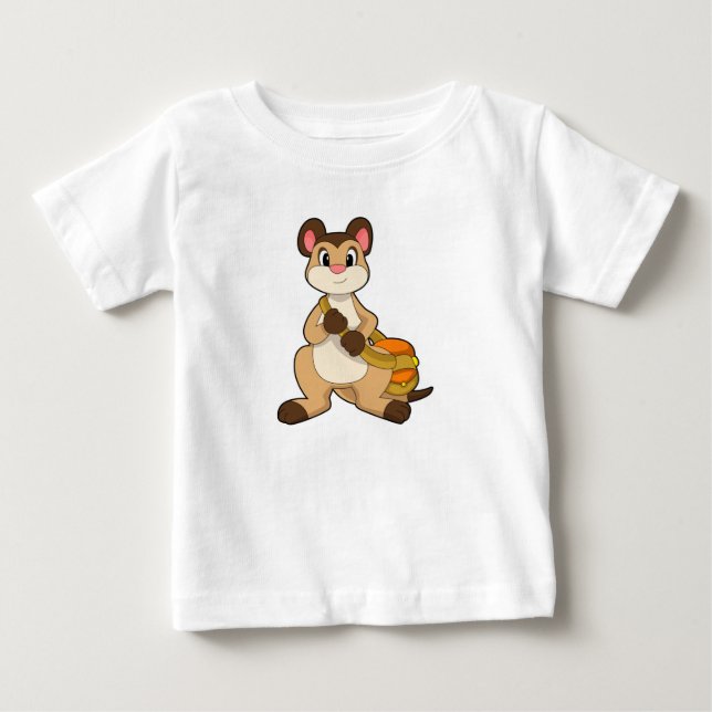 Camiseta De Bebé Meerkat con bolsa (Anverso)