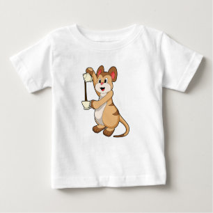 Camiseta De Bebé Meerkat con café y café.PNG