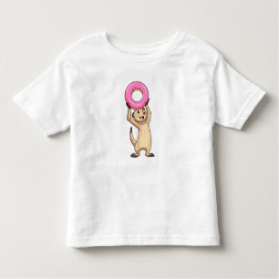 Camiseta De Bebé Meerkat con Donut