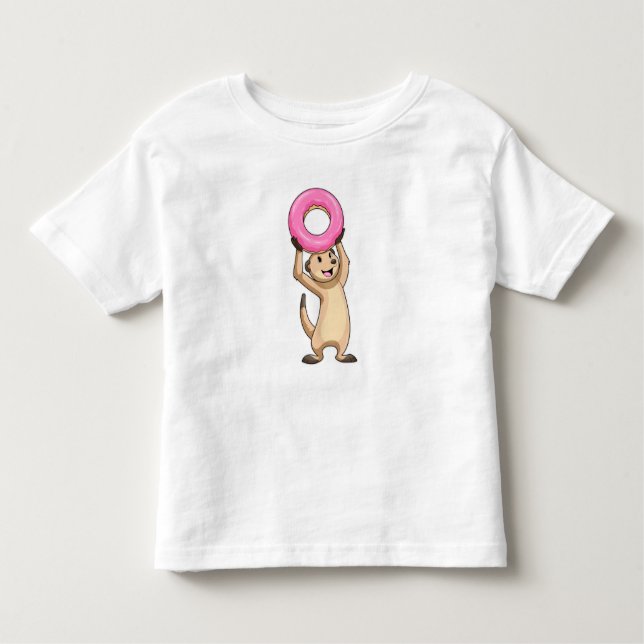 Camiseta De Bebé Meerkat con Donut (Anverso)