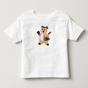 Camiseta De Bebé Meerkat con Dumbbell