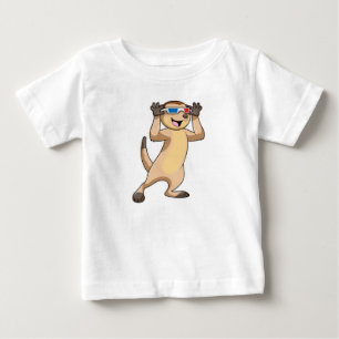 Camiseta De Bebé Meerkat con gafas