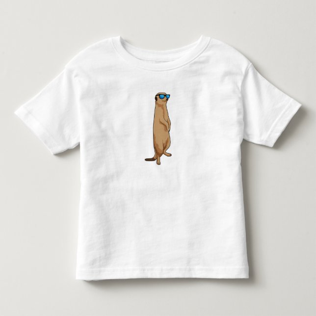 Camiseta De Bebé Meerkat con gafas de sol (Anverso)