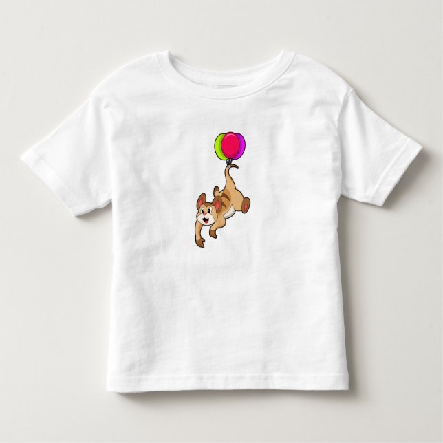 Camiseta De Bebé Meerkat con globo (Anverso)