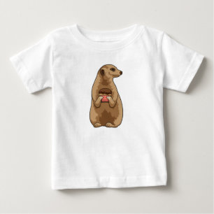 Camiseta De Bebé Meerkat con Muffin