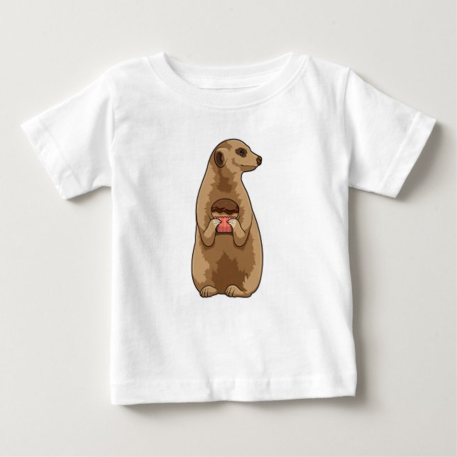 Camiseta De Bebé Meerkat con Muffin (Anverso)