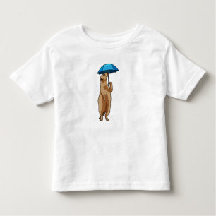 Camiseta De Bebé Meerkat con paraguas