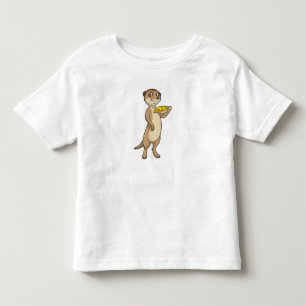 Camiseta De Bebé Meerkat con pizza