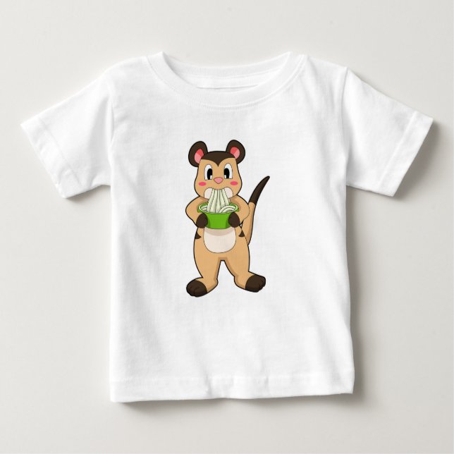 Camiseta De Bebé Meerkat con Ramen (Anverso)