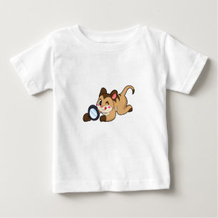 Camiseta De Bebé Meerkat con vidrio de aumento