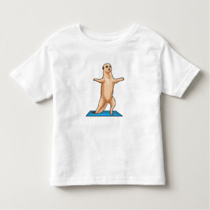 Camiseta De Bebé Meerkat en ejercicio Fitness Stretching