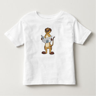 Camiseta De Bebé Meerkat leyendo un periódico