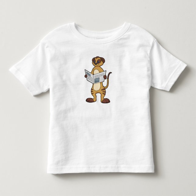 Camiseta De Bebé Meerkat leyendo un periódico (Anverso)
