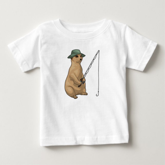 Camiseta De Bebé Meerkat Pesca (Anverso)